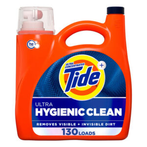 Tide Ultra Hygienic Clean Liquid Laundry Detergent - Original Scent (166 oz./130 loads) | Deep Germ Removal