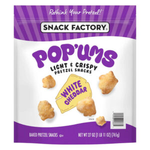 Snack Factory Pop'ums Pretzels (27 oz) | White Cheddar Flavored Crunch