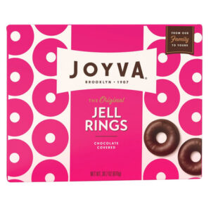 Joyva Jell Rings (30.7 oz) | Chocolate-Covered Fruit Gel Candy in a Bulk Family Size