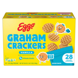 Eggo Vanilla Graham Crackers (28-Pack) | Sweet, Crunchy Kid-Friendly Snack