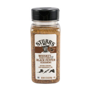 Stubbâ€™s Whiskey & Black Pepper Rub (12.25 oz) | Bold BBQ Flavor with Smoky Heat