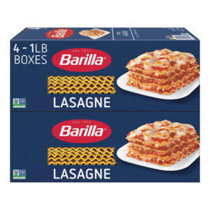 Barilla Wavy Lasagne Pasta (4-Pack, 1 lb Each) | Ruffled Italian Noodles