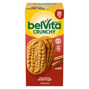 belVita Cinnamon Brown Sugar Biscuits (25-Pack) | Whole Grain Breakfast On-the-Go
