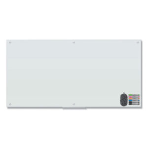 U Brands Magnetic Glass Dry Erase Board Value Pack, 70" x 35", Frosted White (3973U0001)