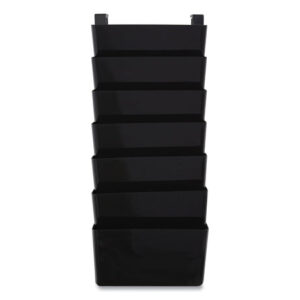 TRU RED Unbreakable Plastic Wall File, 7 Sections, Letter Size, 13" x 3.81" x 30.78", Black (24380814)