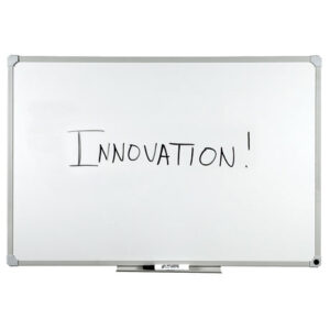 AbilityOne 7110015550294, SKILCRAFT Magnetic Porcelain Marker Board, 24 x 36, White Surface, Aluminum/Black Plastic Frame