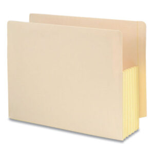 Smead Manila End Tab File Pockets with Tear Resistant Gussets, 5.25" Expansion, Letter Size, Manila, 10/Box (75174)