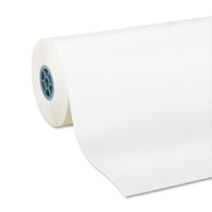 Pacon Kraft Paper Roll, 40 lb Wrapping Weight, 24" x 1,000 ft, White (5624)