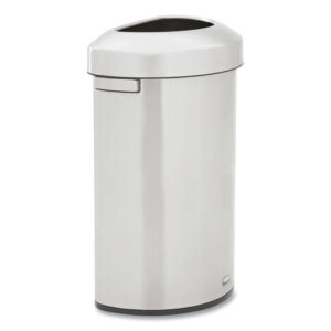 Rubbermaid Commercial Refine Series Waste Receptacle, 21 gal, Plastic/Stainless Steel (2147582)
