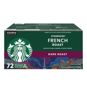 Starbucks French Roast Dark Roast K-Cups (72-Pack) | Bold, Intense Coffee
