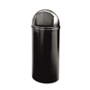 Rubbermaid Commercial Marshal Classic Container, 25 gal, Plastic, Black (817088BK)