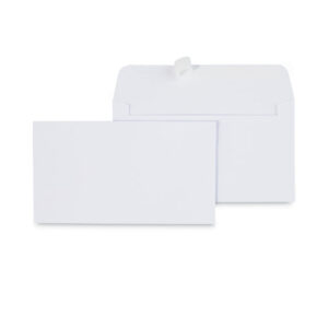 Universal Peel Seal Strip Business Envelope, #6 3/4, Square Flap, Self-Adhesive Closure, 3.63 x 6.5, White, 100/Box (UNV36000)