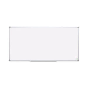 MasterVision Earth Silver Easy-Clean Dry Erase Board, 96 x 48, White Surface, Silver Aluminum Frame (CR1520790)