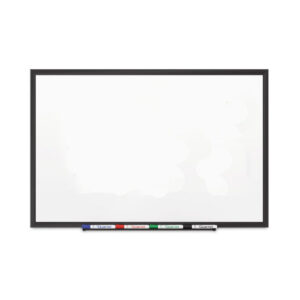 Quartet Classic Series Porcelain Magnetic Dry Erase Board, 48 x 36, White Surface, Black Aluminum Frame (2544B)