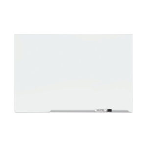 Quartet Element Framed Magnetic Glass Dry-Erase Boards, 74 x 42, White Surface, Silver Aluminum Frame (G7442E)