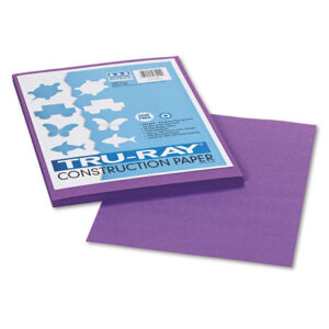 Pacon Tru-Ray Construction Paper, 76 lb Text Weight, 9 x 12, Violet, 50/Pack (103009)