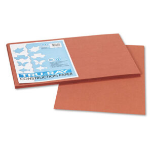 Pacon Tru-Ray Construction Paper, 76 lb Text Weight, 12 x 18, Warm Brown, 50/Pack (103057)