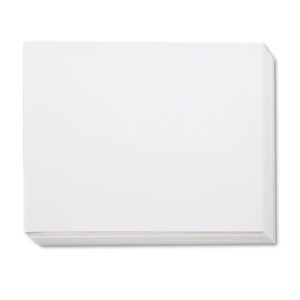 Pacon Four-Ply Railroad Board, 22 x 28, White, 100/Carton (104225)