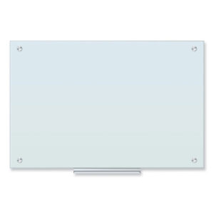 U Brands Glass Dry Erase Board, 35 x 23, White Surface (2298U0001)