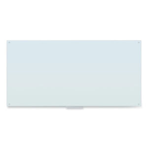 U Brands Glass Dry Erase Board, 96 x 47, White Surface (4148U0001)