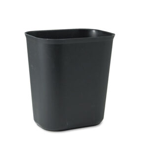 Rubbermaid Commercial Fiberglass Wastebasket, 3.5 gal, Fiberglass, Black (254100BK)