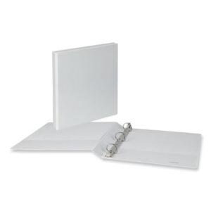 Universal Slant D-Ring View Binder, 3 Rings, 1" Capacity, 11 x 8.5, White, 12/Carton (UNV207421PK)