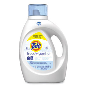 TideÂ® Free & Gentle Liquid Laundry Detergent, 92 oz. Bottle (48871)