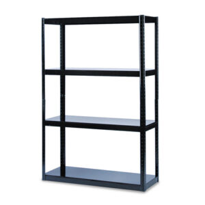 Safco Boltless Steel Shelving, Five-Shelf, 48w x 18d x 72h, Black (5246BL)