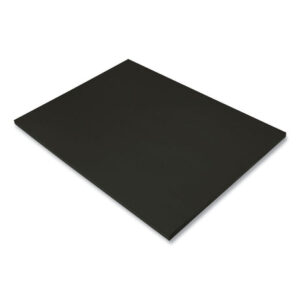 Prang SunWorks Construction Paper, 50 lb Text Weight, 18 x 24, Black, 50/Pack (6317)