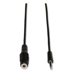 Tripp Lite 3.5mm Mini Stereo Audio Extension Cable for Speakers and Headphones (M/F), 6 ft, Black (P311006)