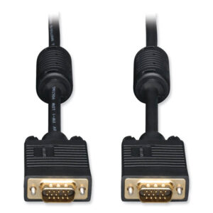 Tripp Lite VGA Coaxial High-Resolution Monitor Cable with RGB Coaxial, 6 ft, Black (P502006)
