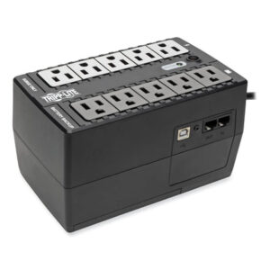 Tripp Lite Internet Office Ultra-Compact Desktop Standby UPS, 10 Outlets, 550 VA, 420 J (INTERNET550U)