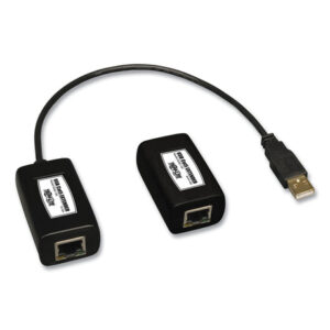 Usb Over Cat5/cat6 Extender, Transmitter And Receiver, 1 Port, Range Up To 150 Ft