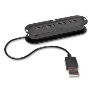 Tripp Lite USB 2.0 Ultra-Mini Compact Hub with Power Adapter, 4 Ports, Black (U222004R)