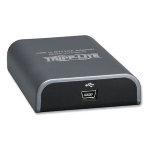 Tripp Lite USB 2.0 to DVI/VGA External Multi-Monitor Video Card, 128 MB SDRAM, 4", Black (U244001R)