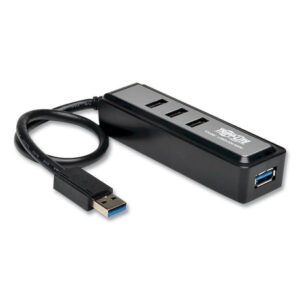 Tripp Lite USB 3.0 SuperSpeed Hub, 4 Ports, Black (U360004MINI)