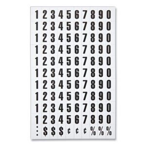 MasterVision Interchangeable Magnetic Board Accessories, Numbers, Black, 0.75"h (KT2020)