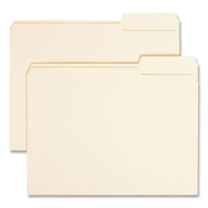 Smead Manila File Folders, 1/3-Cut Tabs: Right Position, Letter Size, 0.75" Expansion, Manila, 100/Box (10333)