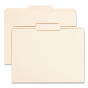Smead Reinforced Tab Manila File Folders, 1/3-Cut Tabs: Center Position, Letter Size, 0.75" Expansion, 11-pt Manila, 100/Box (10336)