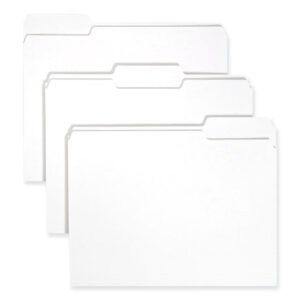 Smead Colored File Folders, 1/3-Cut Tabs: Assorted, Letter Size, 0.75" Expansion, White, 100/Box (12843)
