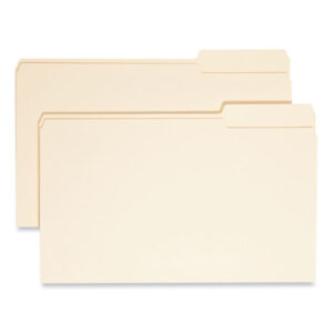 Smead Manila File Folders, 1/3-Cut Tabs: Right Position, Legal Size, 0.75" Expansion, Manila, 100/Box (15333)