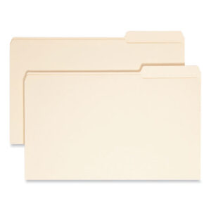 Smead Reinforced Tab Manila File Folders, 1/3-Cut Tabs: Right Position, Legal Size, 0.75" Expansion, 11-pt Manila, 100/Box (15337)