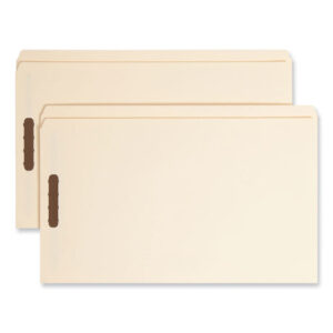 Smead Top Tab Fastener Folders, Straight Tabs, 0.75" Expansion, 2 Fasteners, Legal Size, Manila Exterior, 50/Box (19513)