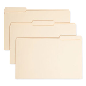 Smead Top Tab Manila Expansion Fastener Folders, 1.5" Expansion, 2 Fasteners, Legal Size, Manila Exterior, 50/Box (19595)