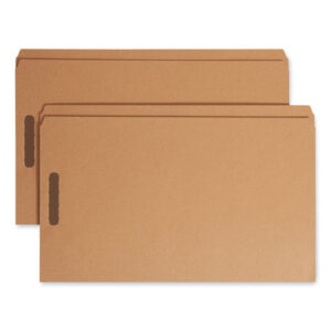 Smead Kraft Fastener Folders, 0.75" Expansion, 2 Fasteners, Legal Size, Kraft Exterior, 50/Box (19813)