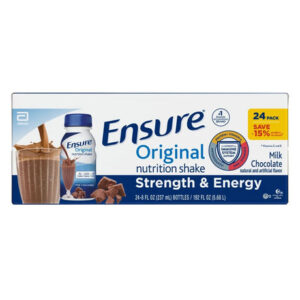 Ensure Milk Chocolate Nutrition Shakes (24-Pack, 8 fl oz Each) | 9g Protein for Balanced Nutrition