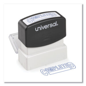 Universal Message Stamp, COMPLETED, Pre-Inked One-Color, Blue Ink (UNV10044)