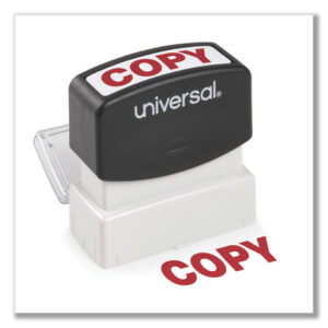 Universal Message Stamp, COPY, Pre-Inked One-Color, Red (UNV10048)