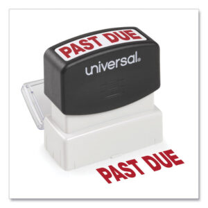 Universal Message Stamp, PAST DUE, Pre-Inked One-Color, Red (UNV10063)