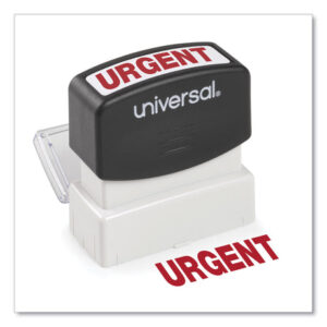 Universal Message Stamp, URGENT, Pre-Inked One-Color, Red (UNV10070)